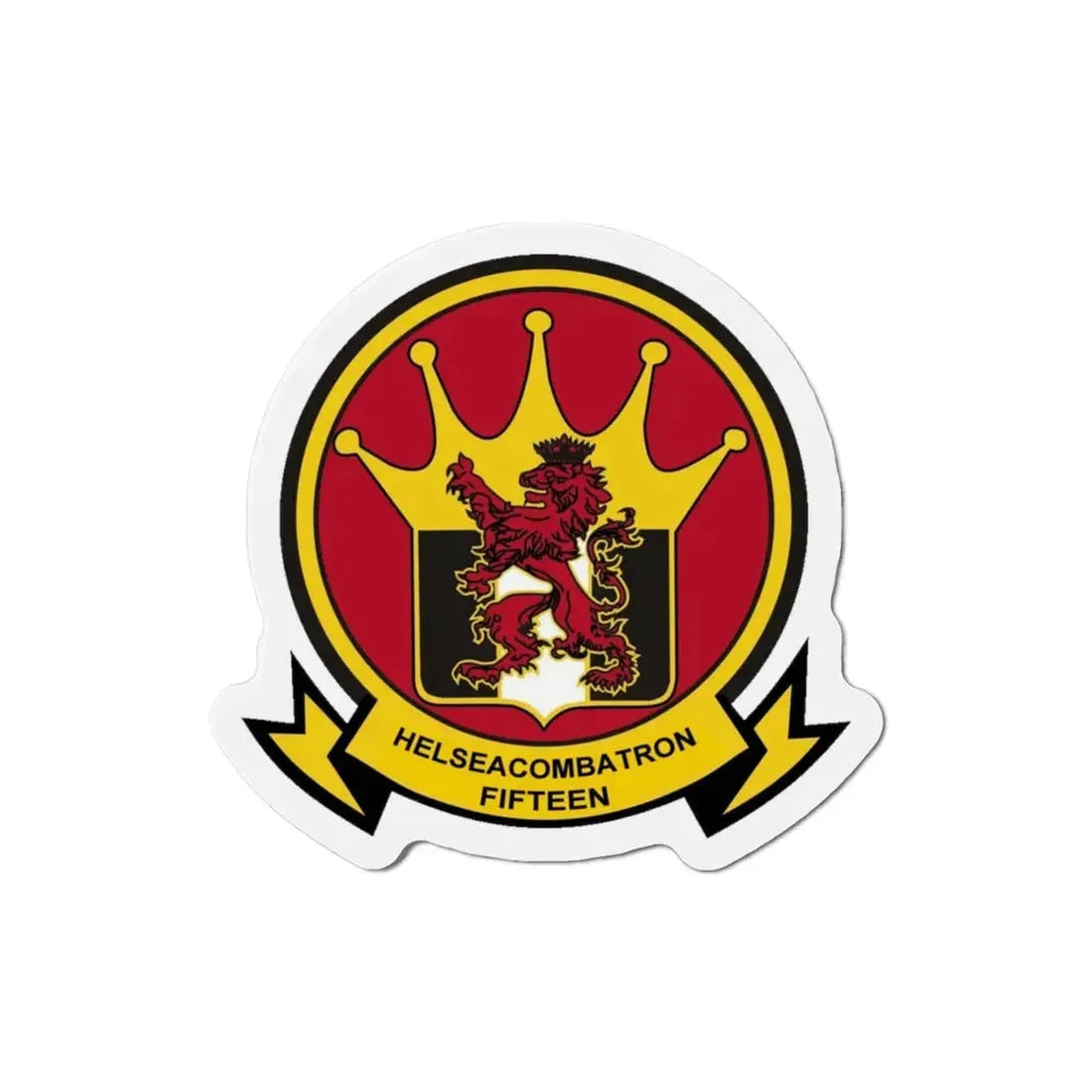 HSC 15 Helicopter Sea Combat Squadron 15 ‘Red Lions’ (U.S. Navy) Refrigerator Magnet 3 Inch - The Sticker Space