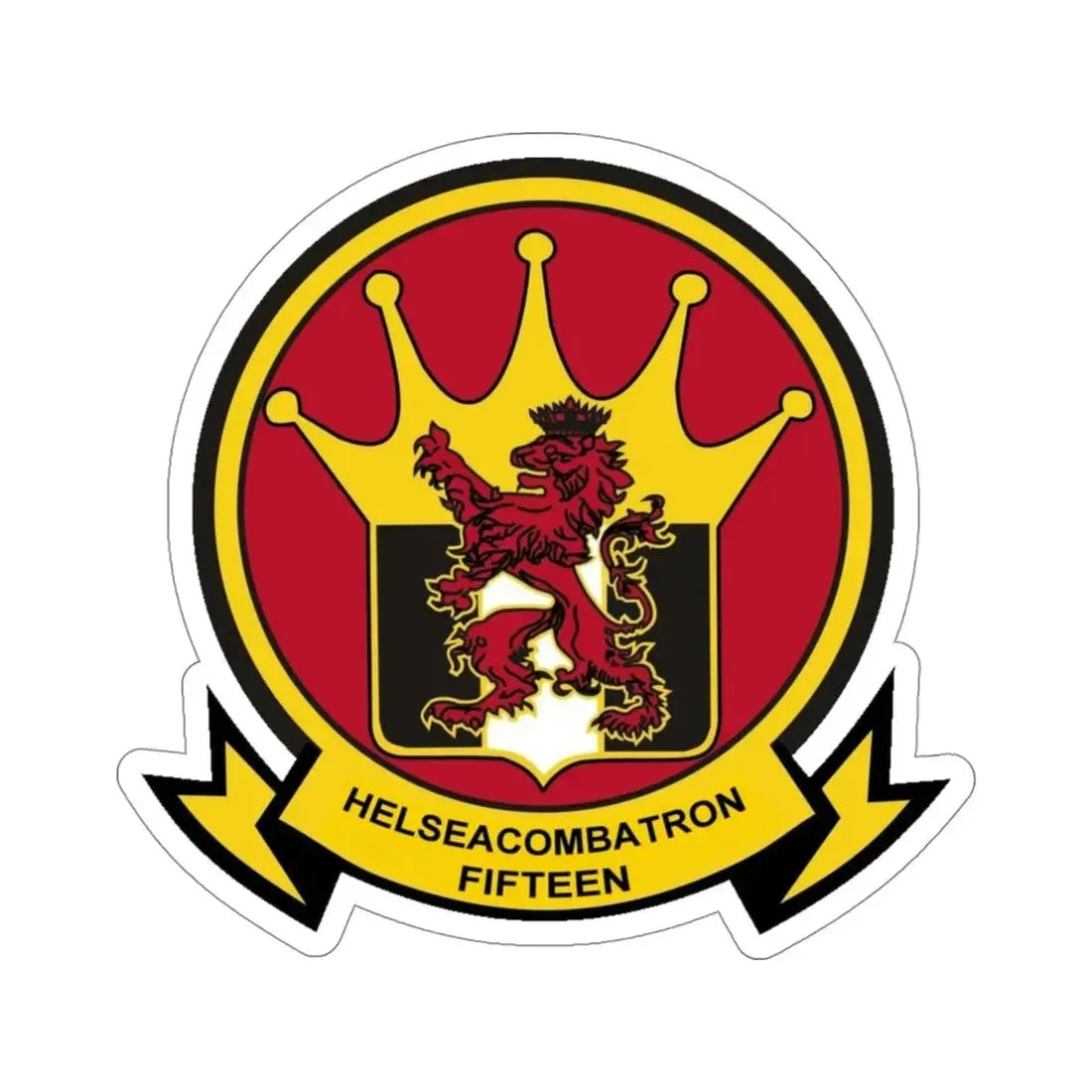 HSC 15 Helicopter Sea Combat Squadron 15 ‘Red Lions’ (U.S. Navy) STICKER Vinyl Die-Cut Decal - The Sticker Space