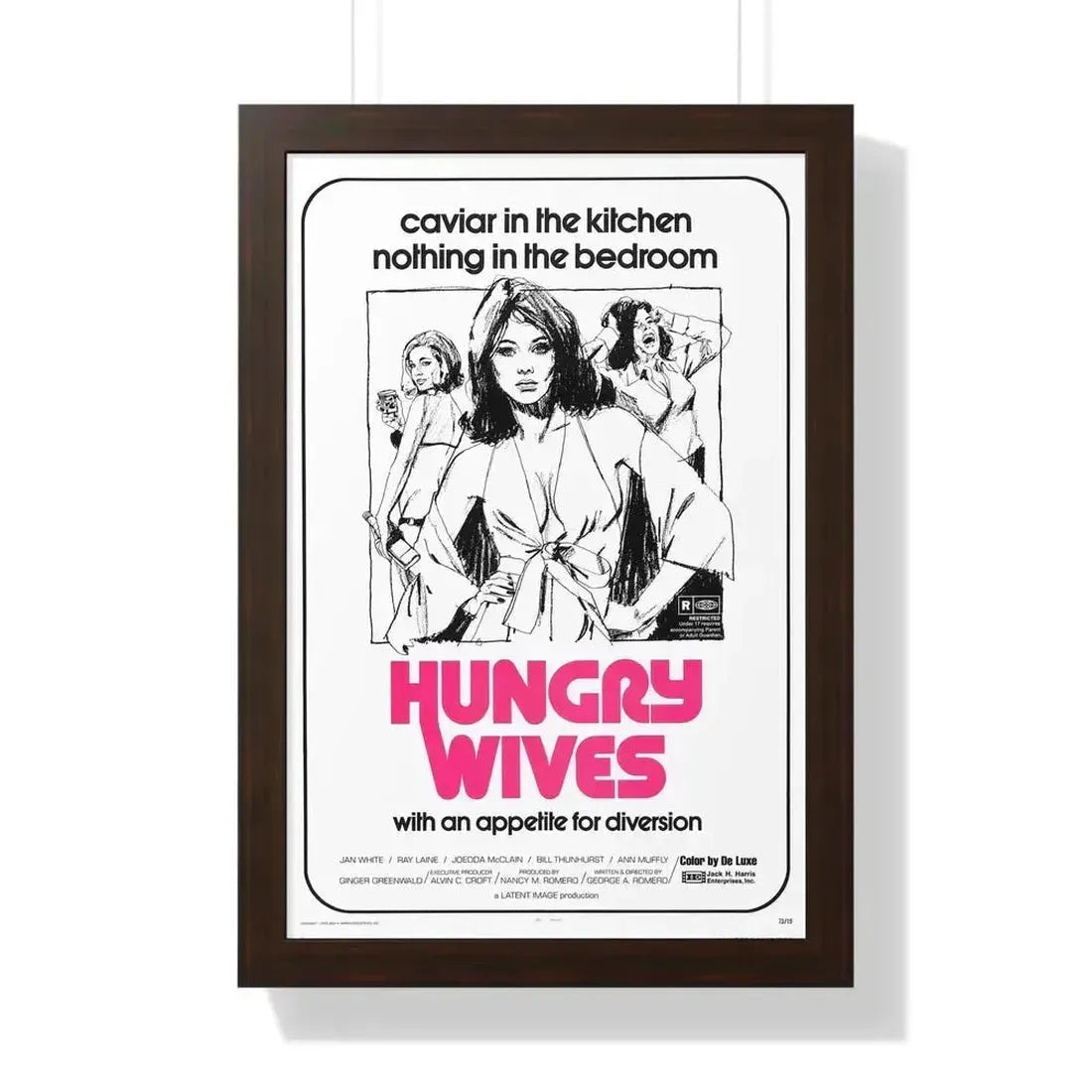 HUNGRY WIVES (SEASON OF THE WITCH) 1973 - Framed Movie Poster - The Sticker Space