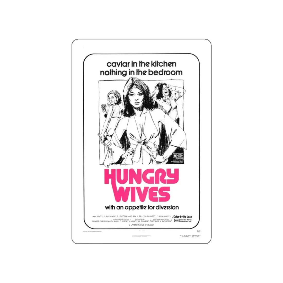 HUNGRY WIVES (SEASON OF THE WITCH) 1973 Movie Poster STICKER Vinyl Die-Cut Decal - The Sticker Space