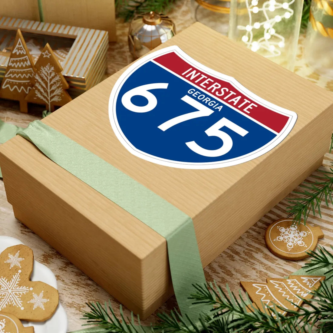 I-675 GA (Georgia) (Road Sign) STICKER Vinyl Kiss-Cut Decal - The Sticker Space