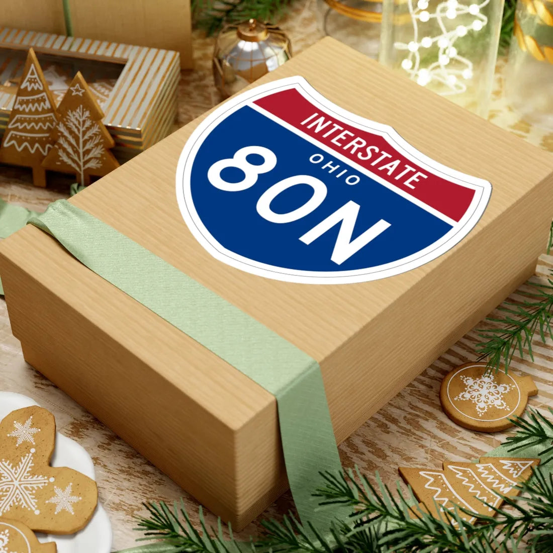 I-80N OH 1961 (Ohio) (Road Sign) STICKER Vinyl Kiss-Cut Decal - The Sticker Space
