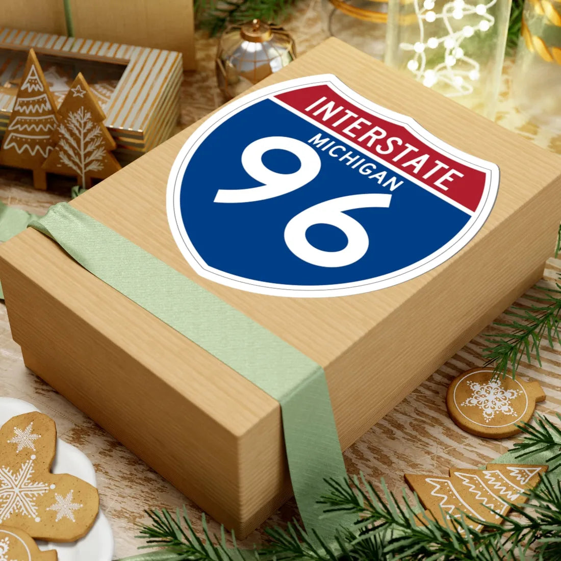I-96 MI (Michigan) (Road Sign) STICKER Vinyl Kiss-Cut Decal - The Sticker Space