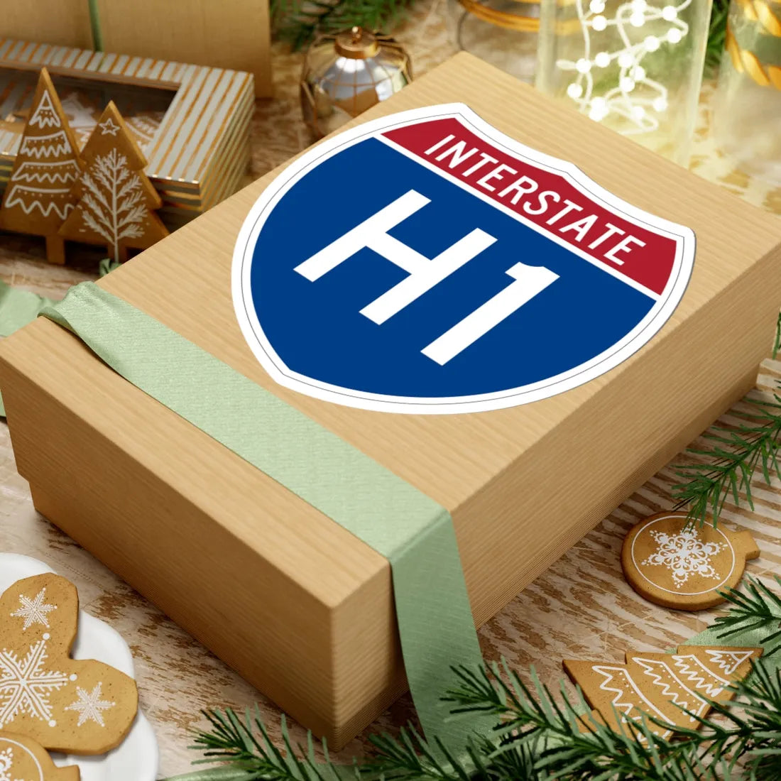 I-H1 (Hawaii) (Road Sign) STICKER Vinyl Kiss-Cut Decal - The Sticker Space