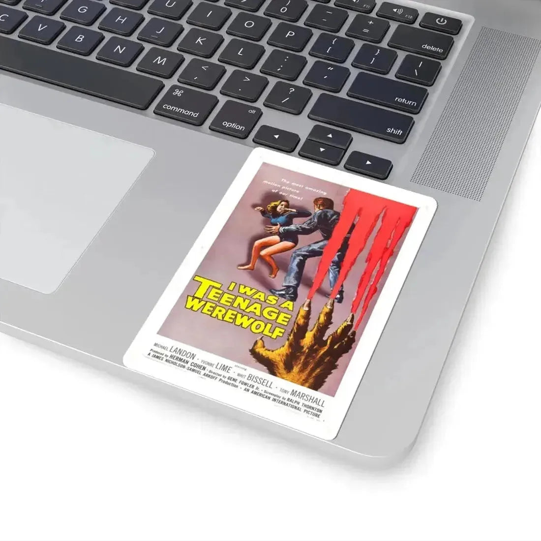 I WAS A TEENAGE WEREWOLF 1957 Movie Poster - STICKER Vinyl Kiss-Cut Decal - The Sticker Space