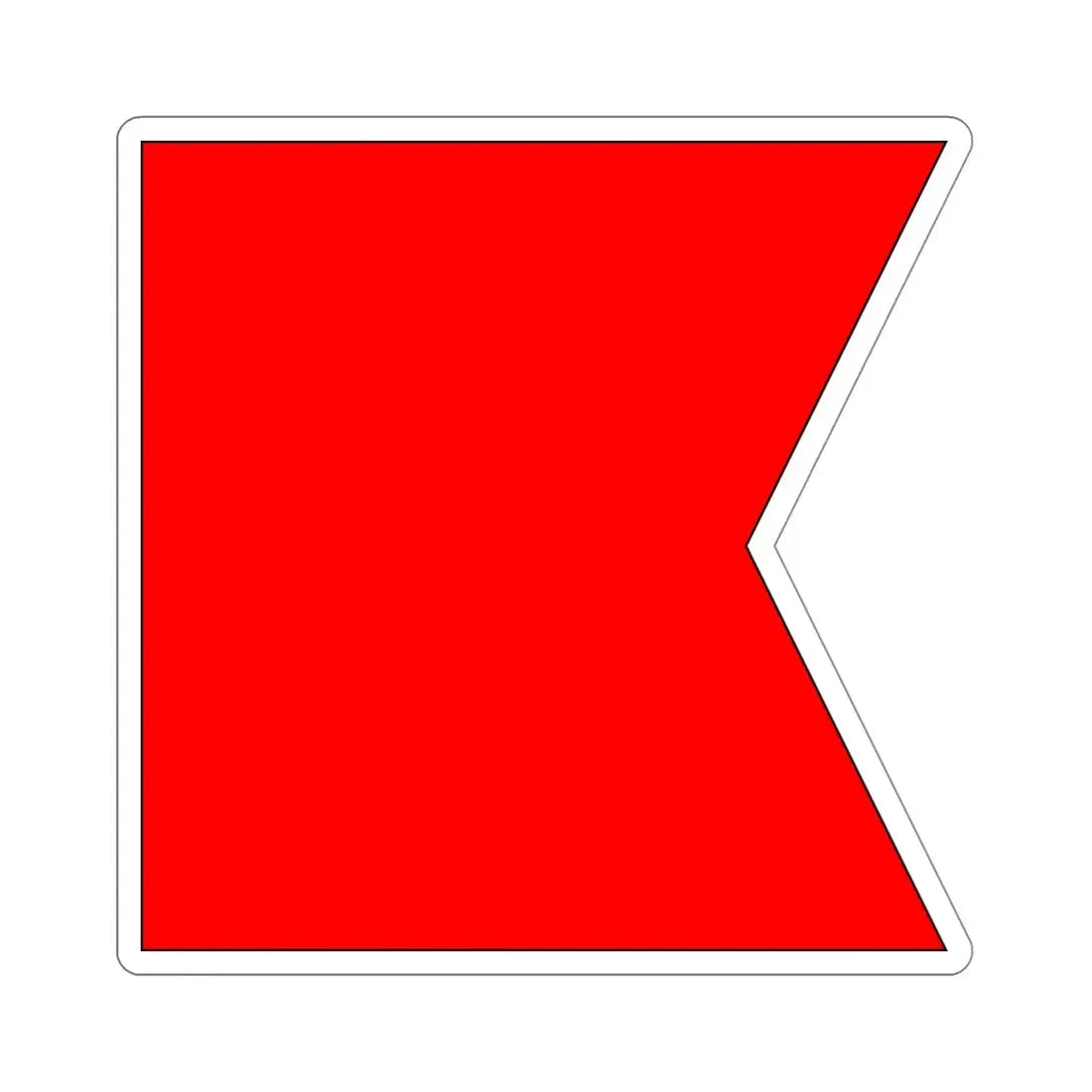 ICS Bravo (International Code of Signals) STICKER Vinyl Die-Cut Decal - The Sticker Space