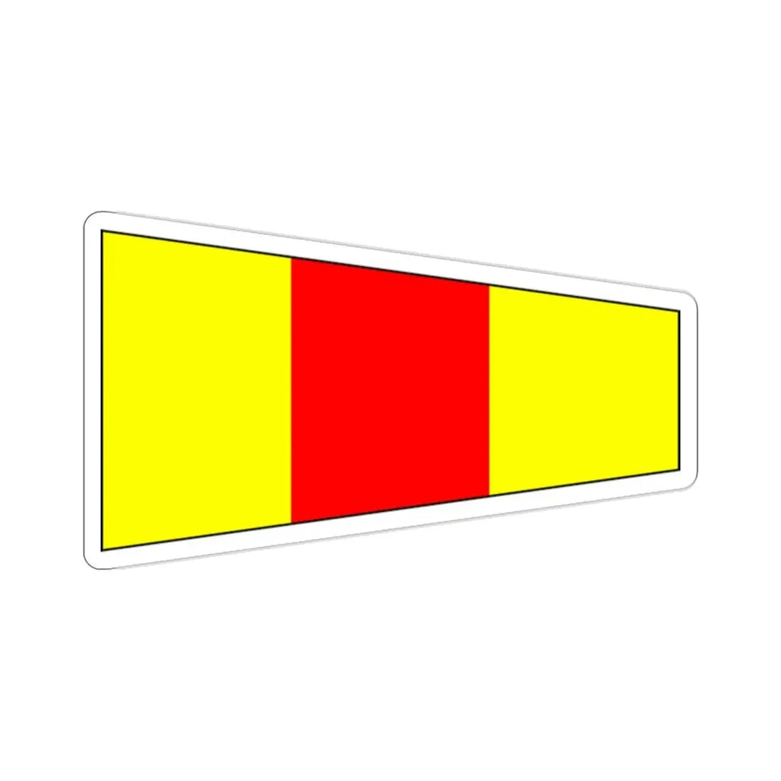 ICS Pennant Zero (International Code of Signals) STICKER Vinyl Die-Cut Decal - The Sticker Space