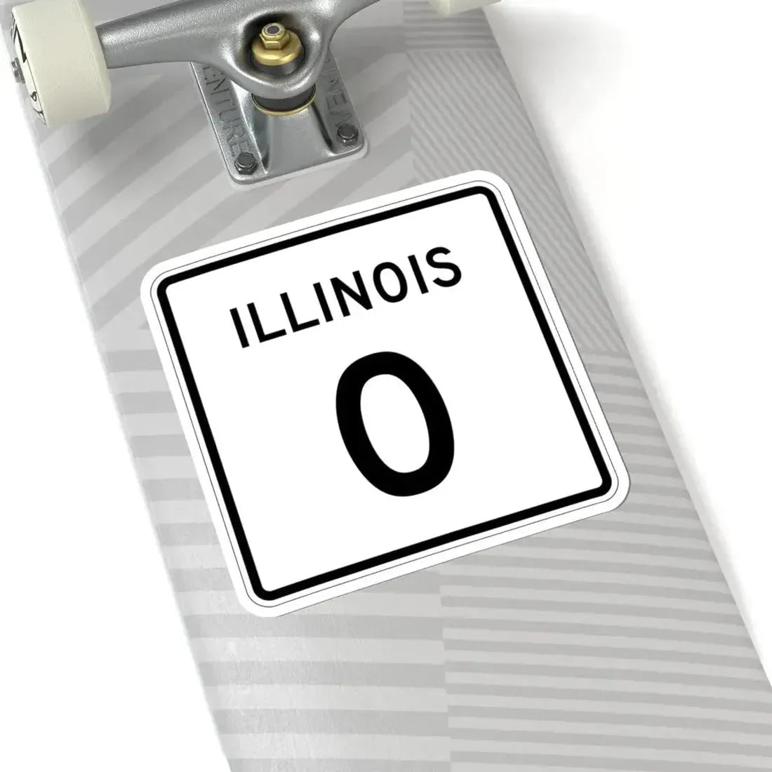 Illinois 0 (Illinois) (Road Sign) STICKER Vinyl Kiss-Cut Decal - The Sticker Space