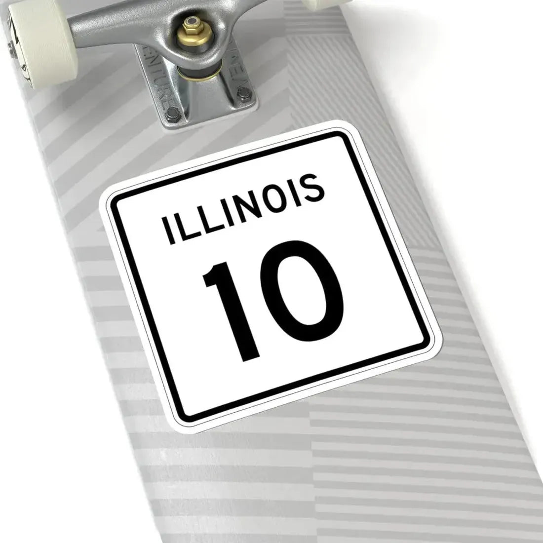 Illinois 10 (Illinois) (Road Sign) STICKER Vinyl Kiss-Cut Decal - The Sticker Space