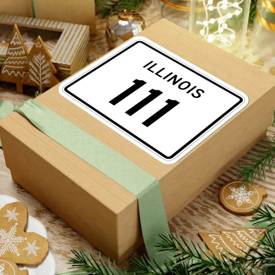 Illinois 111 (Illinois) (Road Sign) STICKER Vinyl Kiss-Cut Decal - The Sticker Space