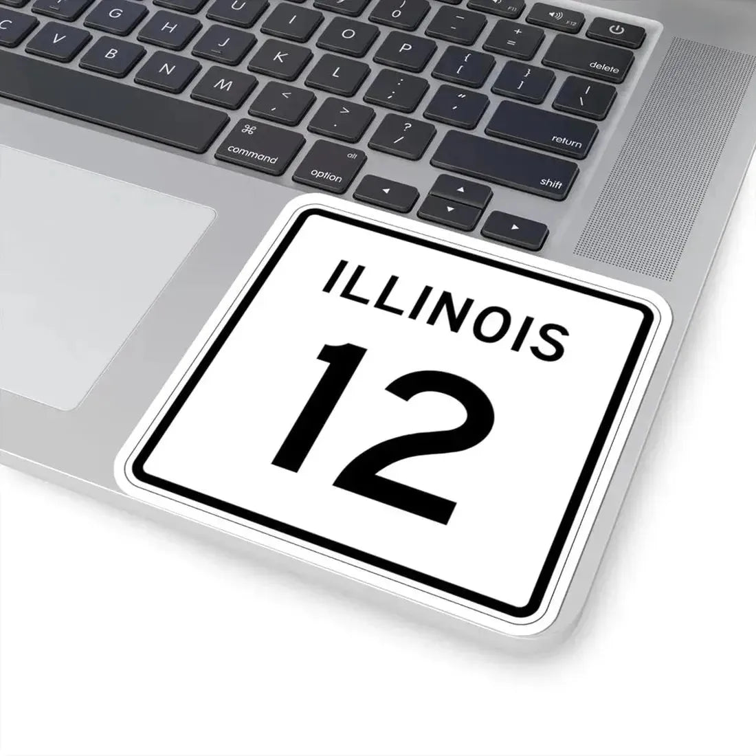 Illinois 12 (Illinois) (Road Sign) STICKER Vinyl Kiss-Cut Decal - The Sticker Space
