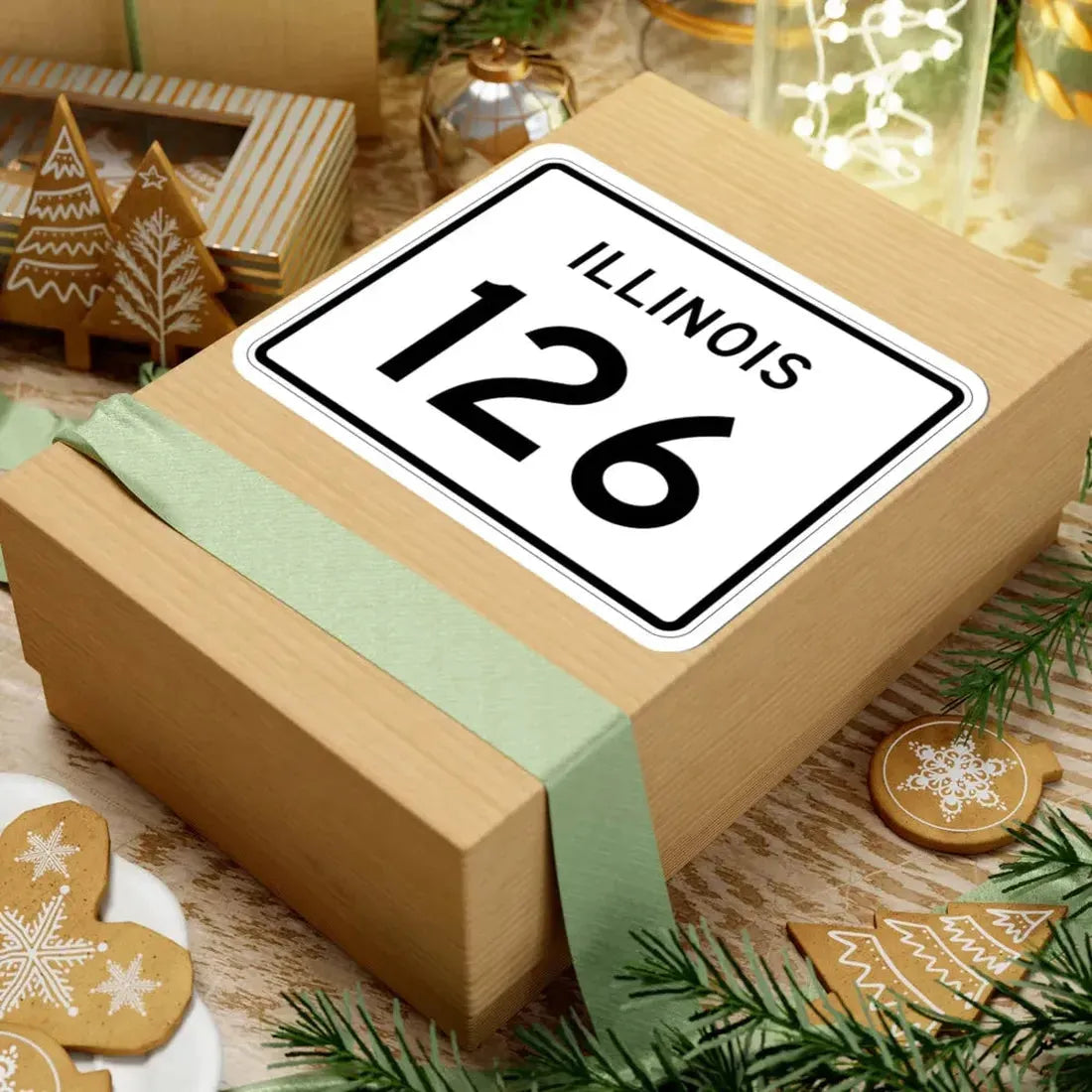 Illinois 126 (Illinois) (Road Sign) STICKER Vinyl Kiss-Cut Decal - The Sticker Space