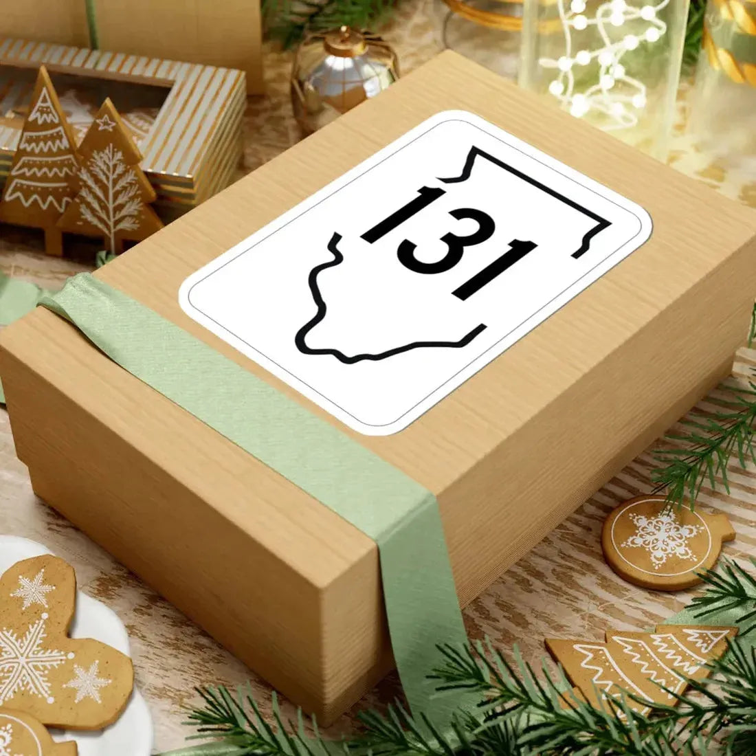 Illinois 131 1950 (Illinois) (Road Sign) STICKER Vinyl Kiss-Cut Decal - The Sticker Space