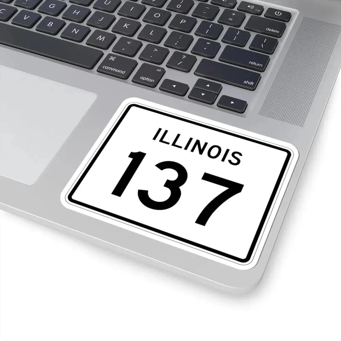 Illinois 137 (Illinois) (Road Sign) STICKER Vinyl Kiss-Cut Decal - The Sticker Space