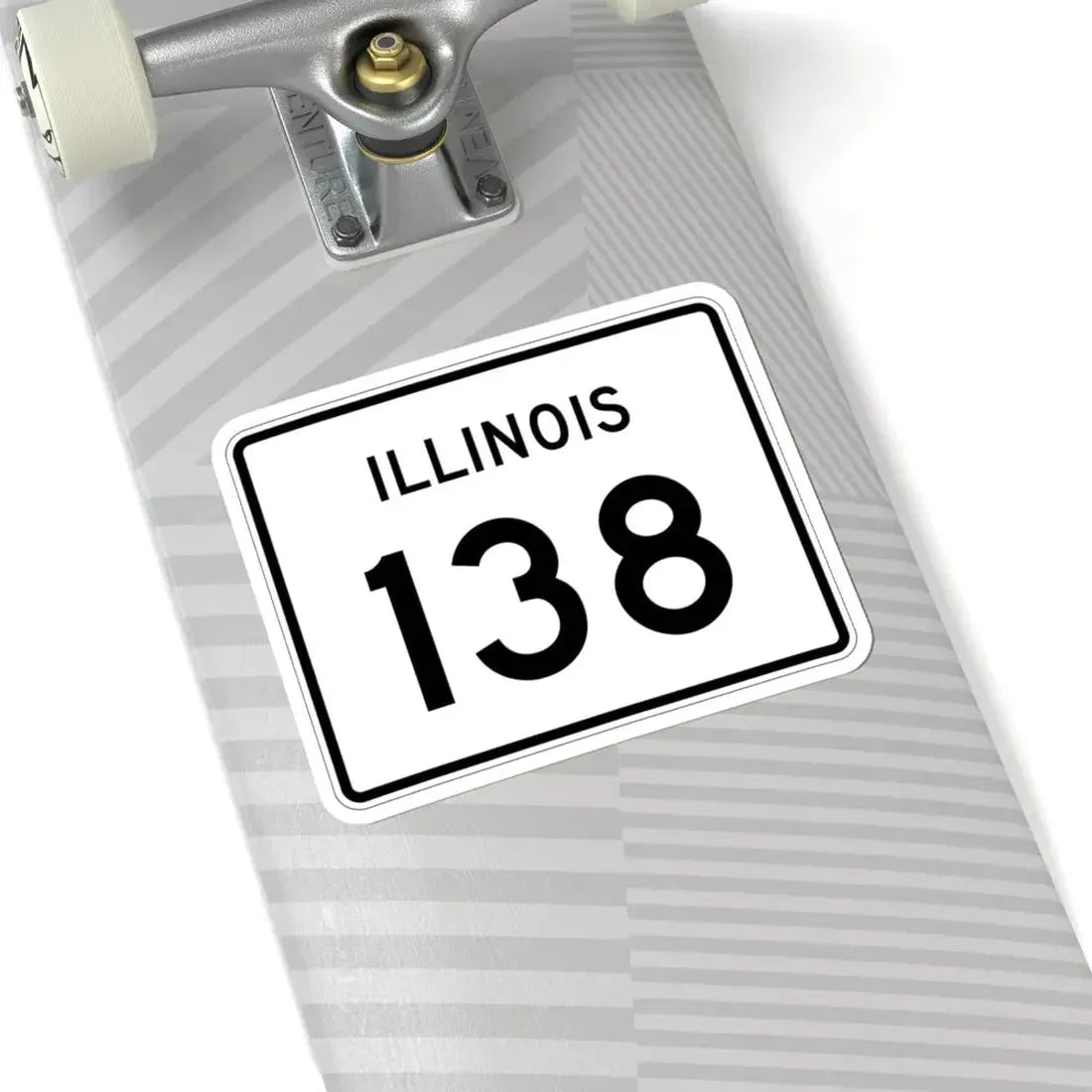 Illinois 138 (Illinois) (Road Sign) STICKER Vinyl Kiss-Cut Decal - The Sticker Space