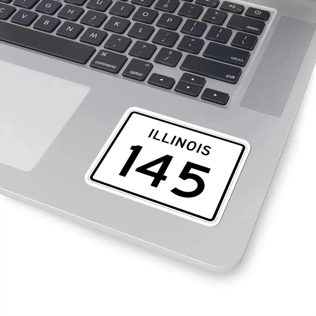 Illinois 145 (Illinois) (Road Sign) STICKER Vinyl Kiss-Cut Decal - The Sticker Space