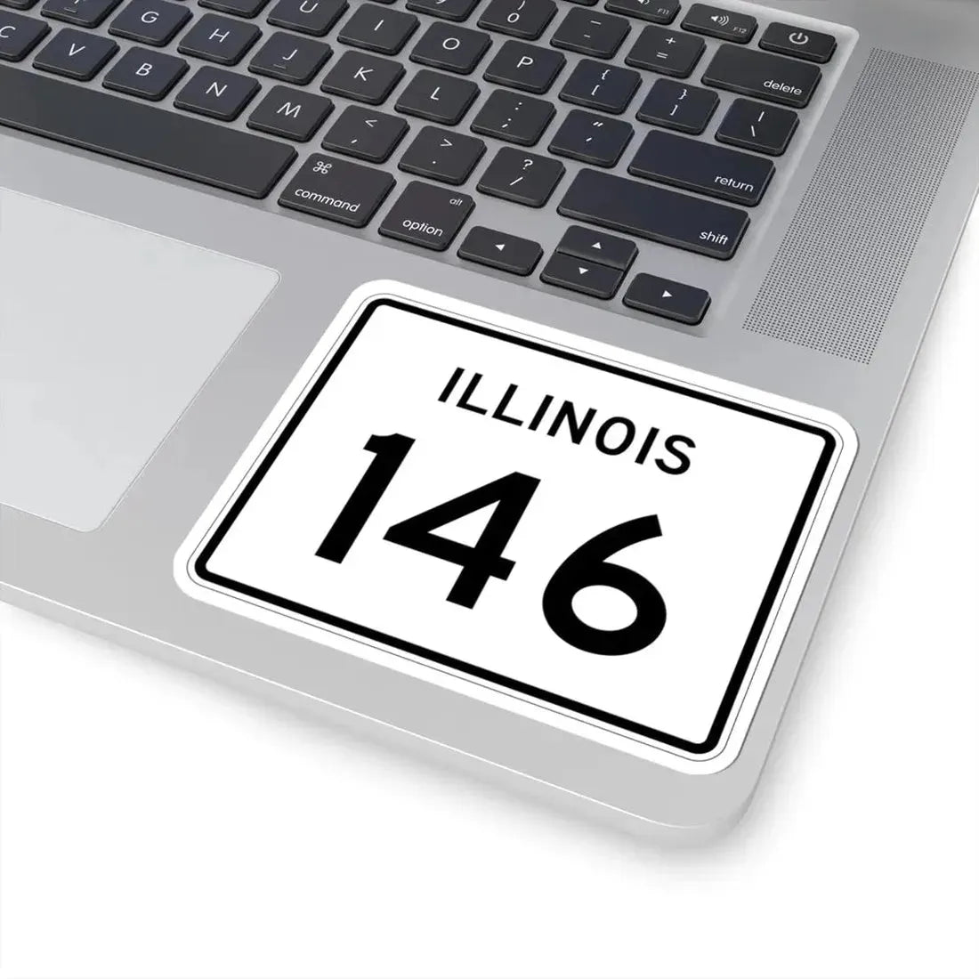 Illinois 146 (Illinois) (Road Sign) STICKER Vinyl Kiss-Cut Decal - The Sticker Space