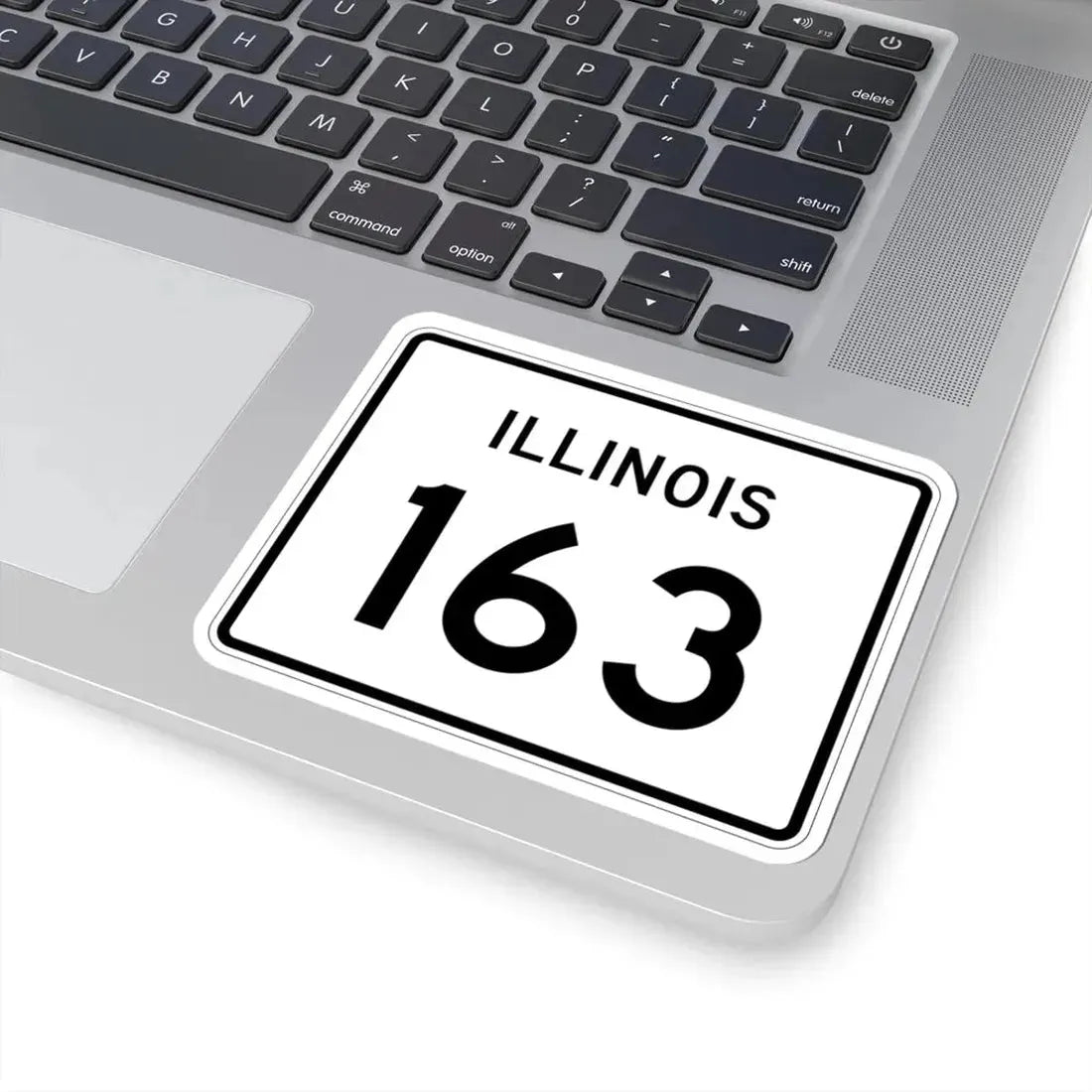 Illinois 163 (Illinois) (Road Sign) STICKER Vinyl Kiss-Cut Decal - The Sticker Space