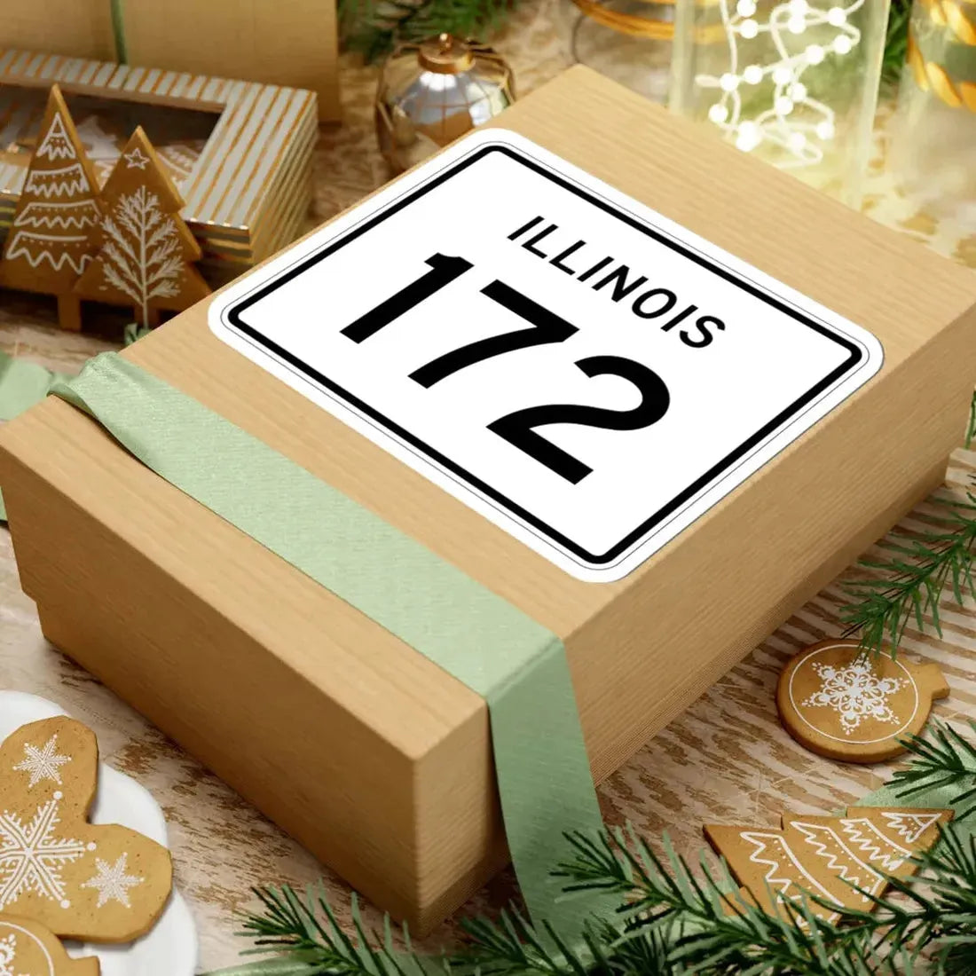 Illinois 172 (Illinois) (Road Sign) STICKER Vinyl Kiss-Cut Decal - The Sticker Space