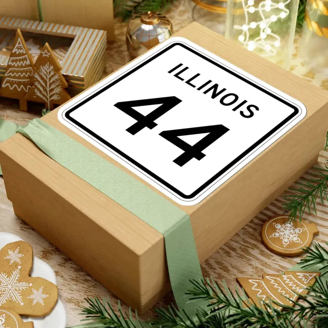 Illinois 44 (Illinois) (Road Sign) STICKER Vinyl Kiss-Cut Decal - The Sticker Space