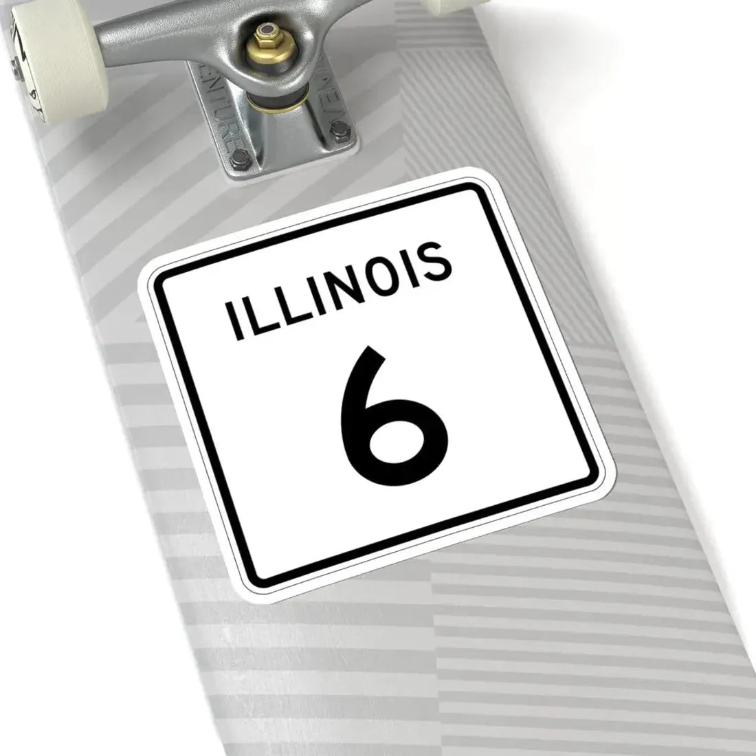 Illinois 6 (Illinois) (Road Sign) STICKER Vinyl Kiss-Cut Decal - The Sticker Space