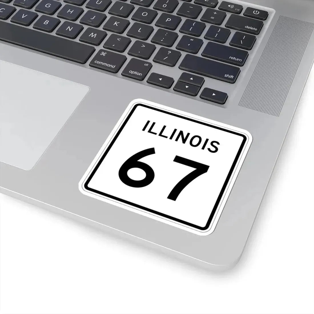 Illinois 67 (Illinois) (Road Sign) STICKER Vinyl Kiss-Cut Decal - The Sticker Space