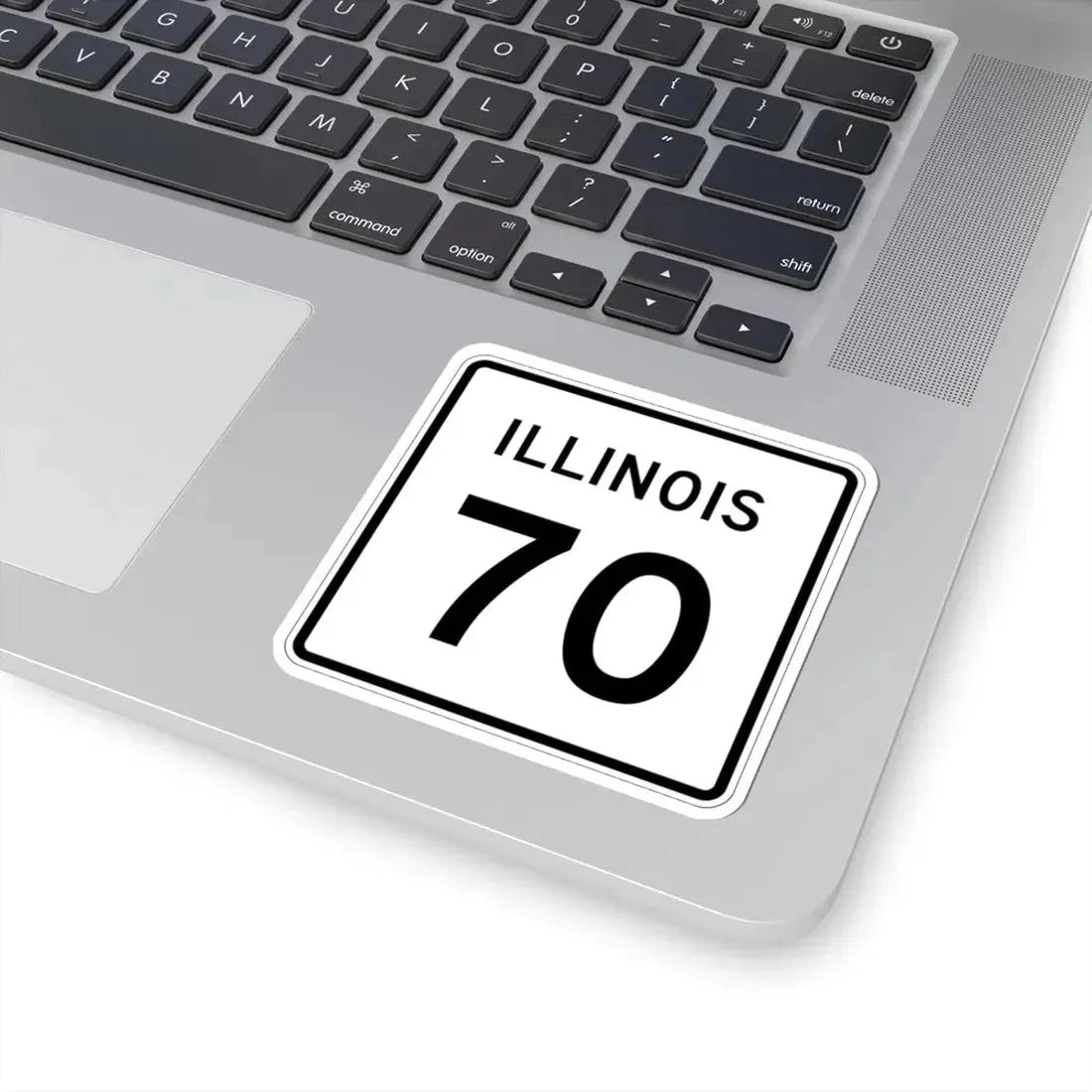 Illinois 70 (Illinois) (Road Sign) STICKER Vinyl Kiss-Cut Decal - The Sticker Space
