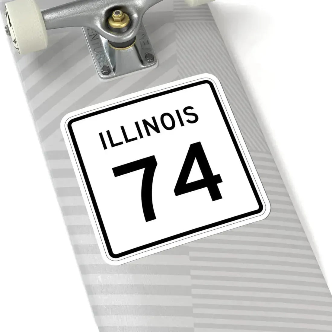 Illinois 74 (Illinois) (Road Sign) STICKER Vinyl Kiss-Cut Decal - The Sticker Space
