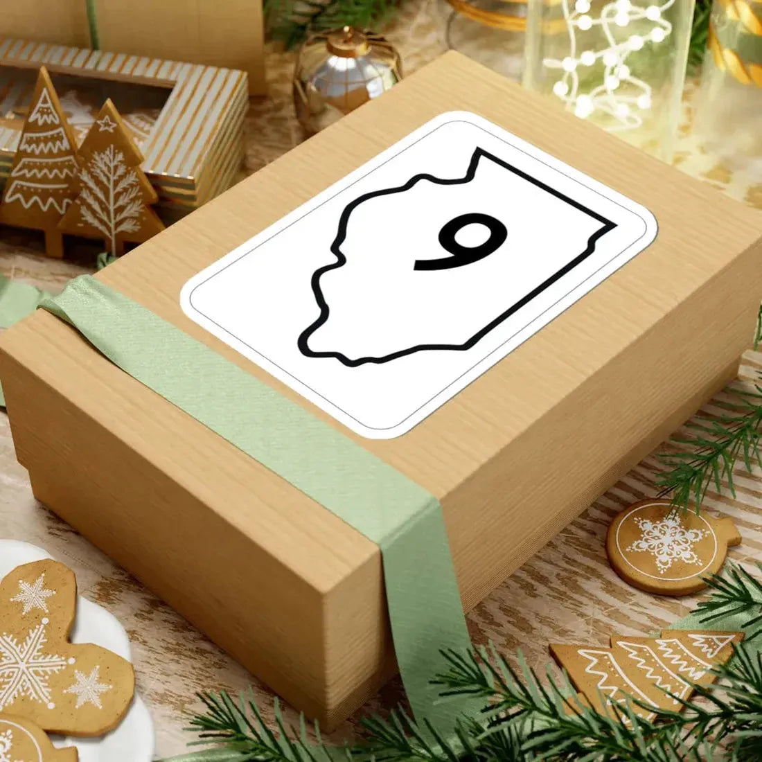 Illinois 9 1950 (Illinois) (Road Sign) STICKER Vinyl Kiss-Cut Decal - The Sticker Space