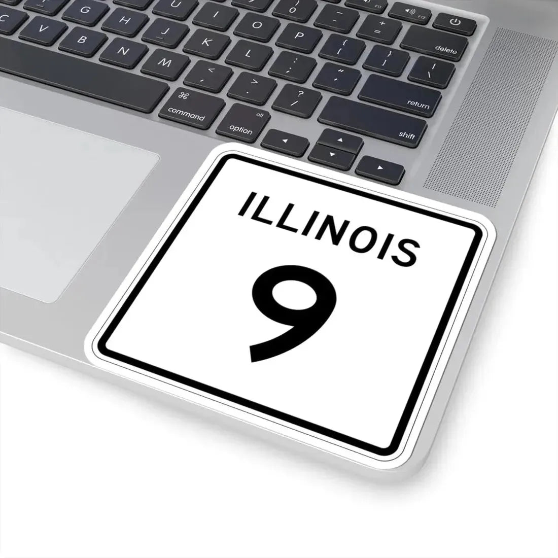 Illinois 9 (Illinois) (Road Sign) STICKER Vinyl Kiss-Cut Decal - The Sticker Space