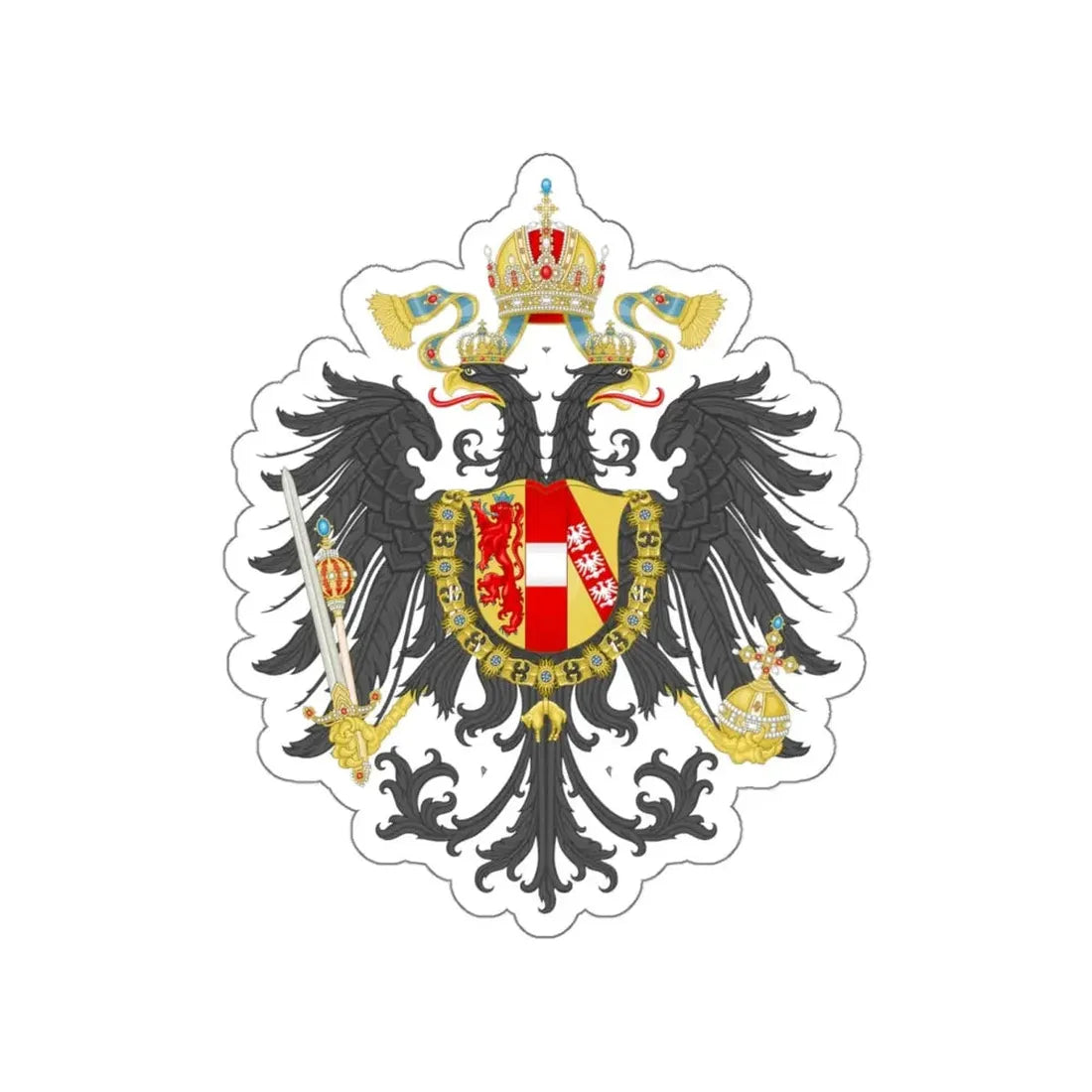 Imperial Coat of Arms of the Empire of Austria (1815) STICKER Vinyl Die-Cut Decal - The Sticker Space