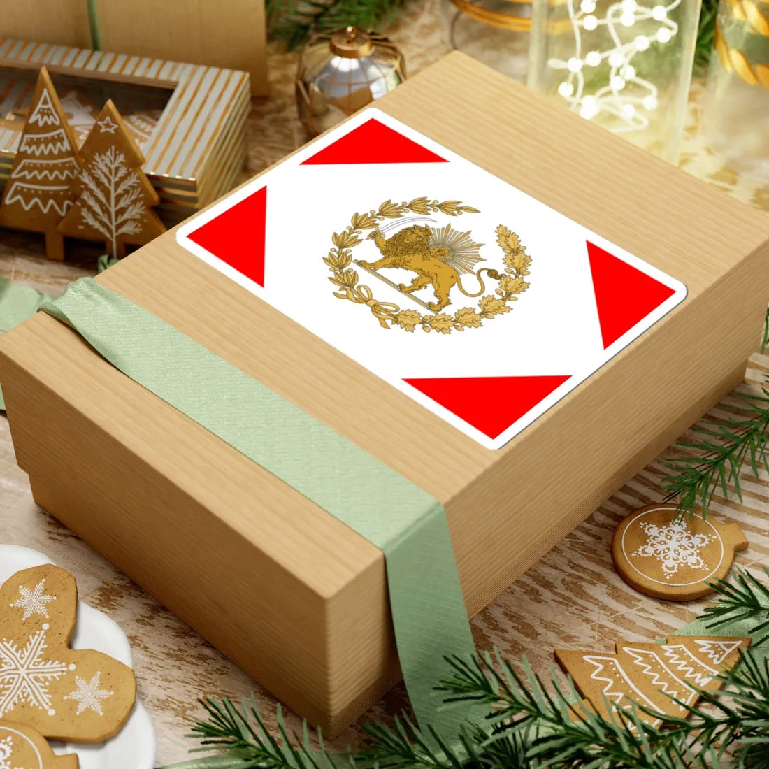 Imperial Standard of Naser al-Din Shah Qajar 1848-1896 (Iran) STICKER Vinyl Kiss-Cut Decal - The Sticker Space