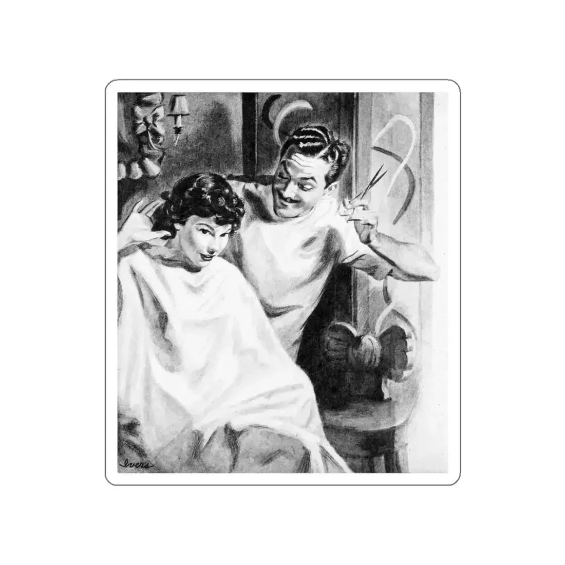 In Place of Glamour (2), Calling All Girls, March 1947 (Magazine Illustration) STICKER Vinyl Die-Cut Decal - The Sticker Space