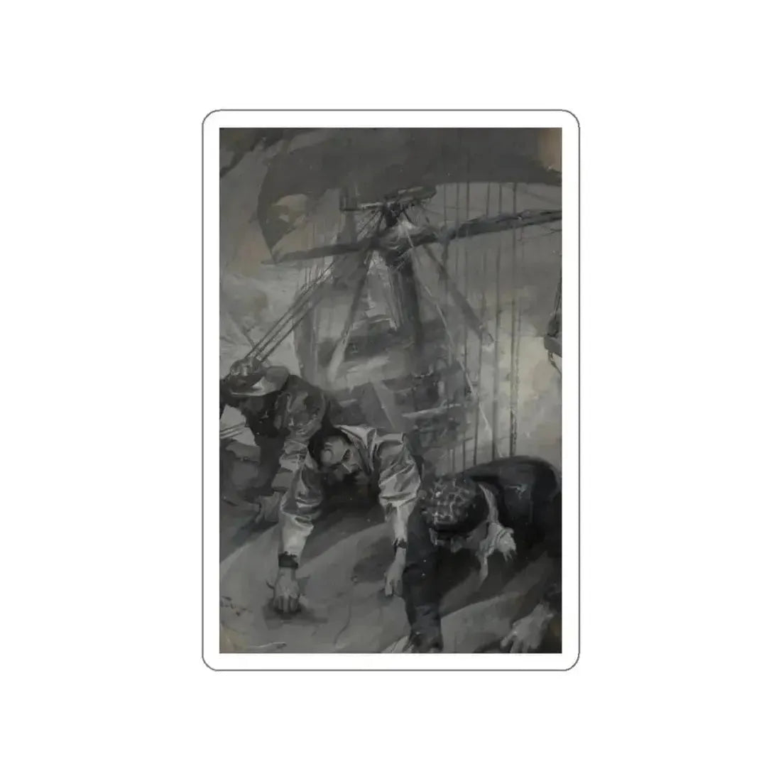 In the Roaring Forties, Collier's Weekly interior illustration, February 24, 1900 (Magazine Illustration) STICKER Vinyl Die-Cut Decal - The Sticker Space