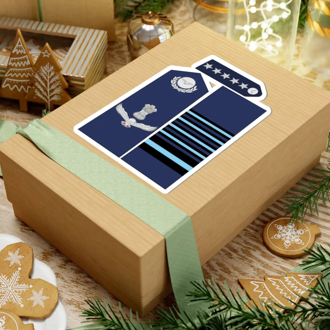 India AirForce OF 10 collected (India) (Military Rank) STICKER Vinyl Kiss-Cut Decal - The Sticker Space