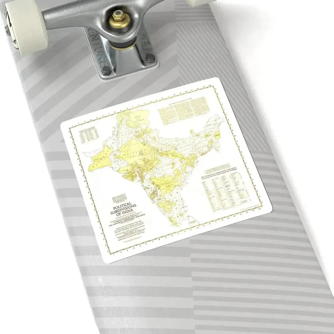 India - Political Subdivisions (1946) (Map) STICKER Vinyl Kiss-Cut Decal - The Sticker Space