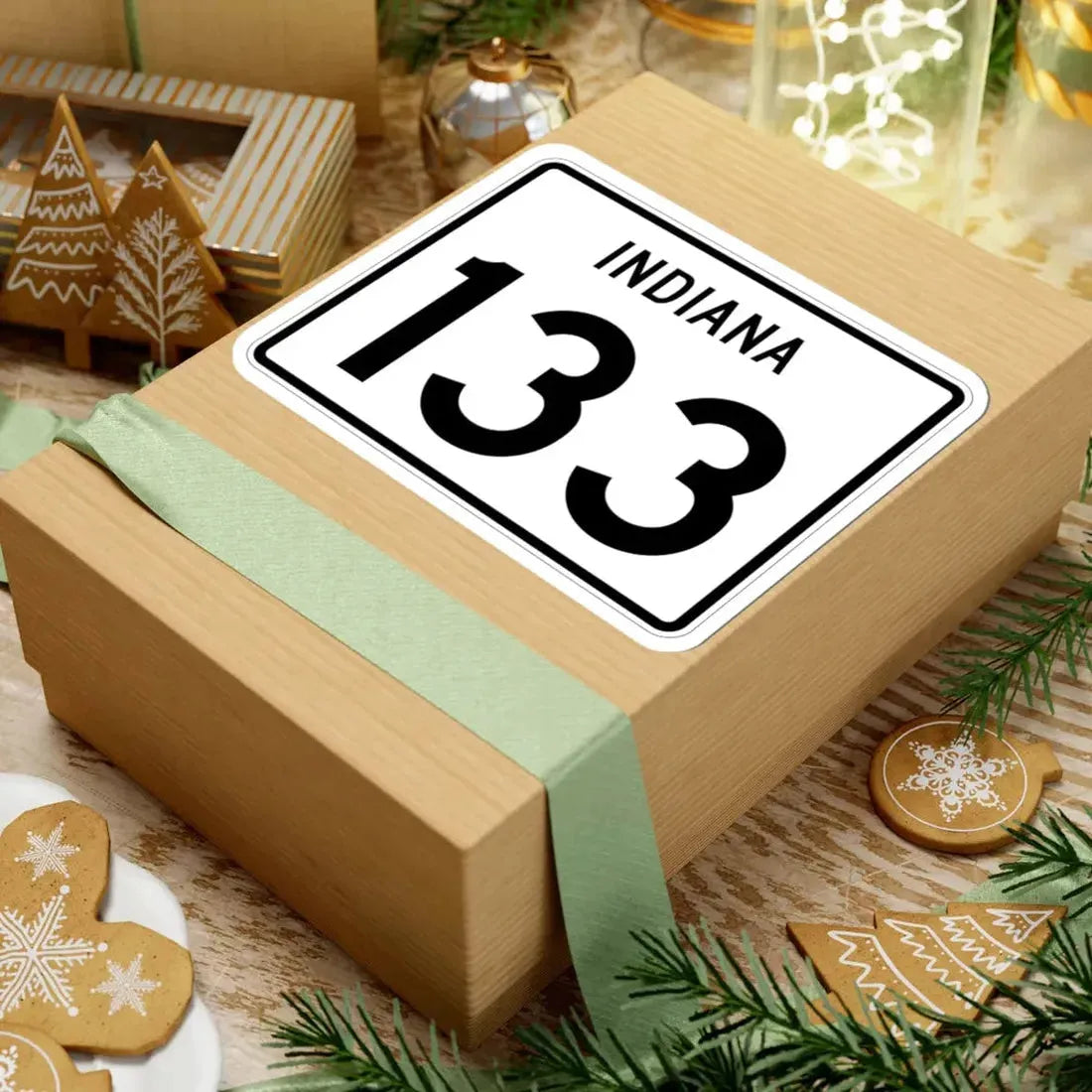 Indiana 133 (Indiana) (Road Sign) STICKER Vinyl Kiss-Cut Decal - The Sticker Space