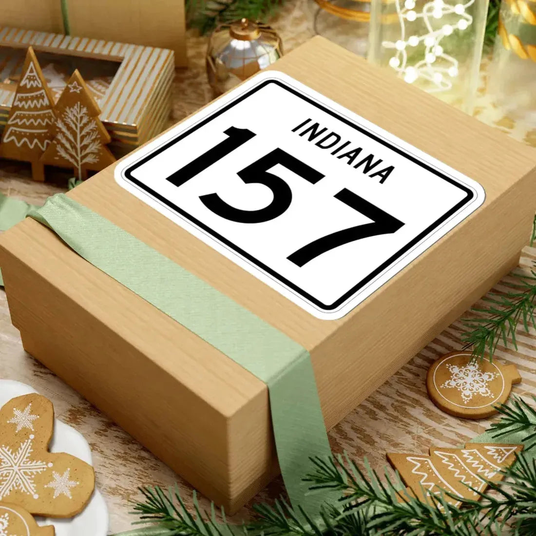 Indiana 157 (Indiana) (Road Sign) STICKER Vinyl Kiss-Cut Decal - The Sticker Space