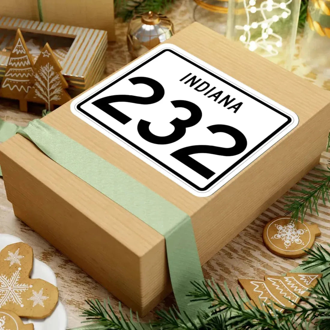 Indiana 232 (Indiana) (Road Sign) STICKER Vinyl Kiss-Cut Decal - The Sticker Space