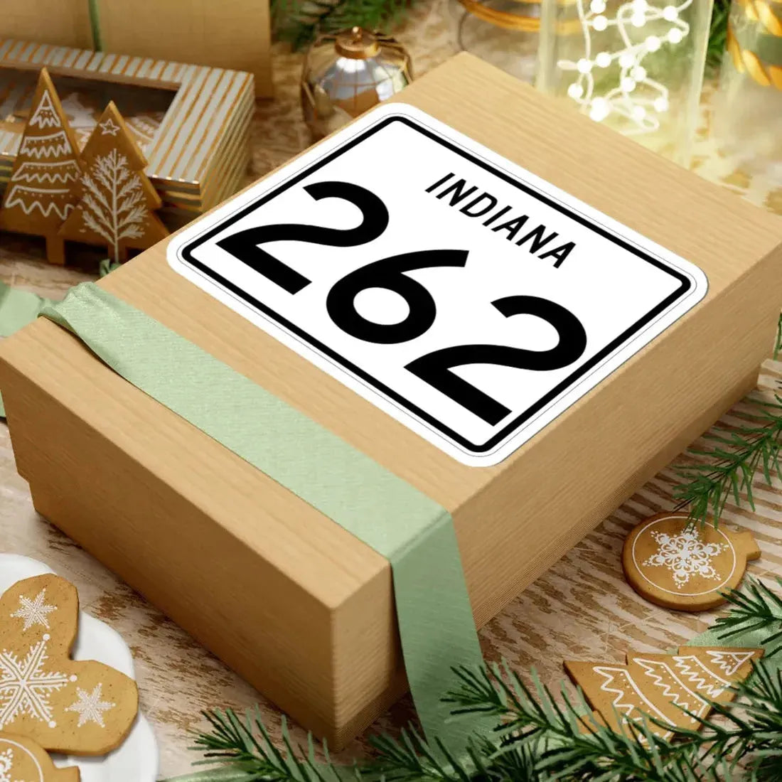 Indiana 262 (Indiana) (Road Sign) STICKER Vinyl Kiss-Cut Decal - The Sticker Space
