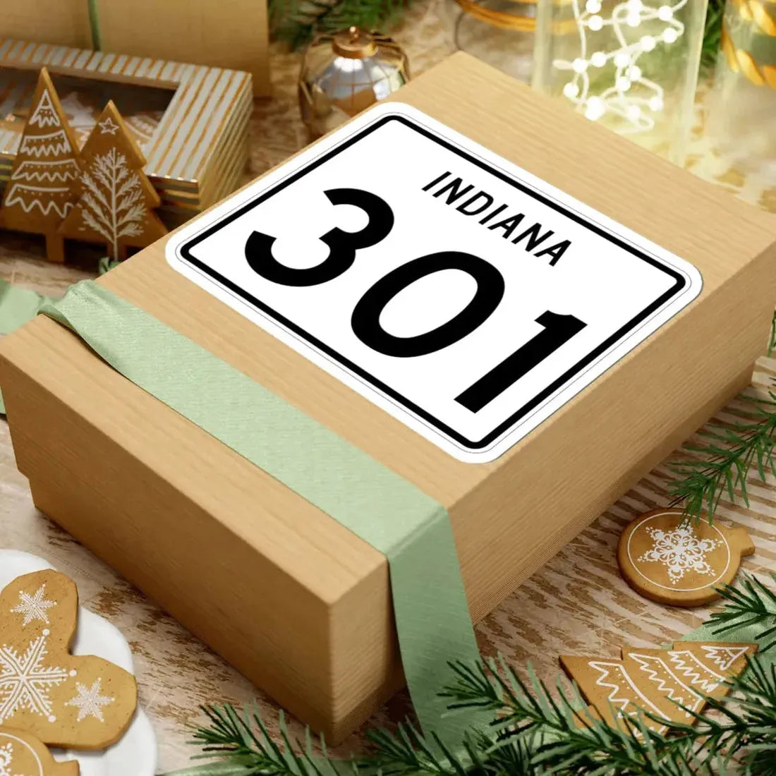 Indiana 301 (Indiana) (Road Sign) STICKER Vinyl Kiss-Cut Decal - The Sticker Space