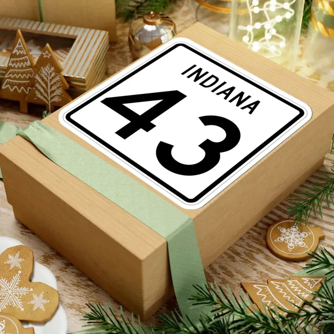 Indiana 43 (Indiana) (Road Sign) STICKER Vinyl Kiss-Cut Decal - The Sticker Space