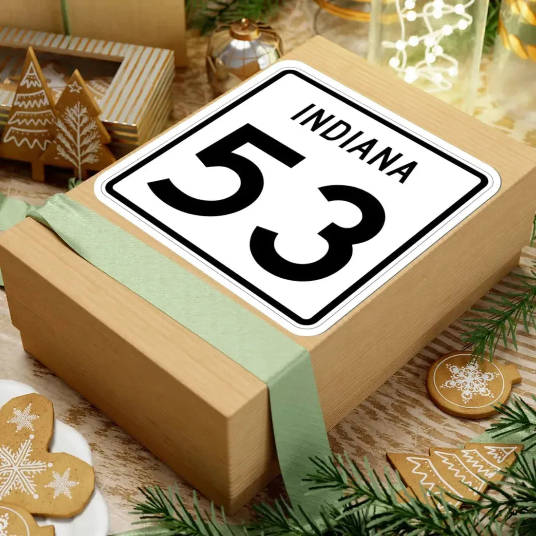 Indiana 53 (Indiana) (Road Sign) STICKER Vinyl Kiss-Cut Decal - The Sticker Space