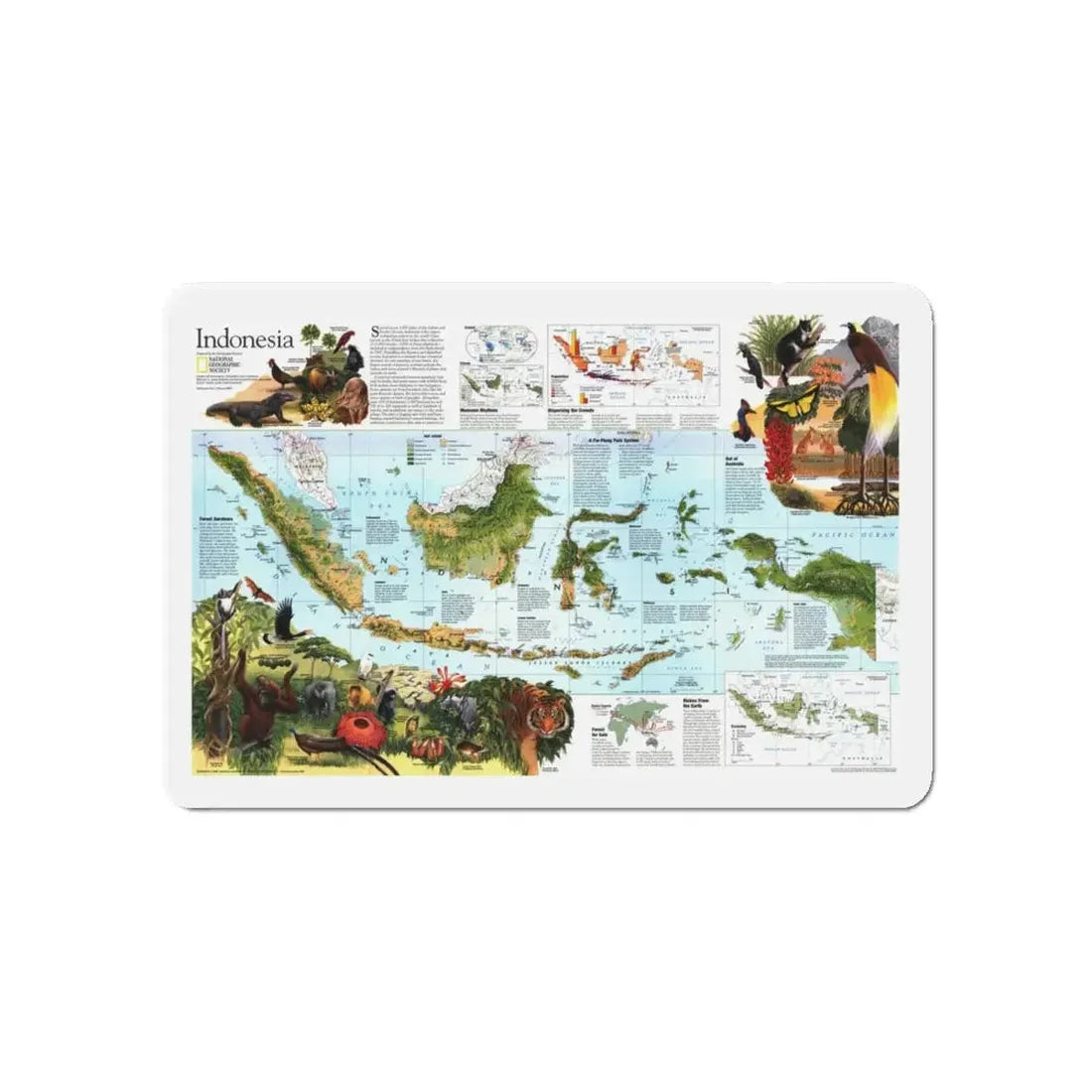 Indonesia 2 (1996) (Map) Refrigerator Magnet - The Sticker Space