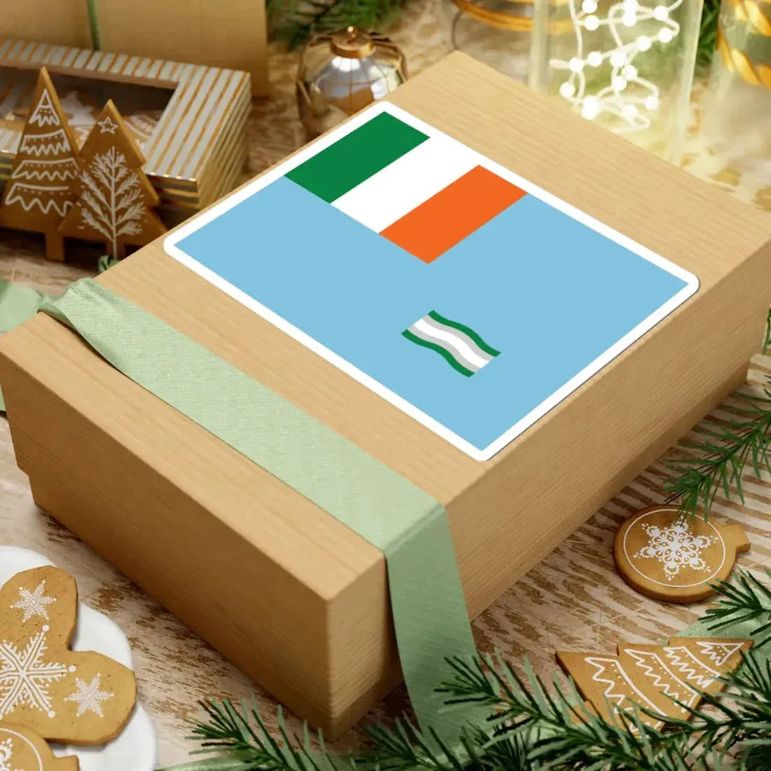 Inland Waterways Association of Ireland flag (Ireland) STICKER Vinyl Kiss-Cut Decal - The Sticker Space