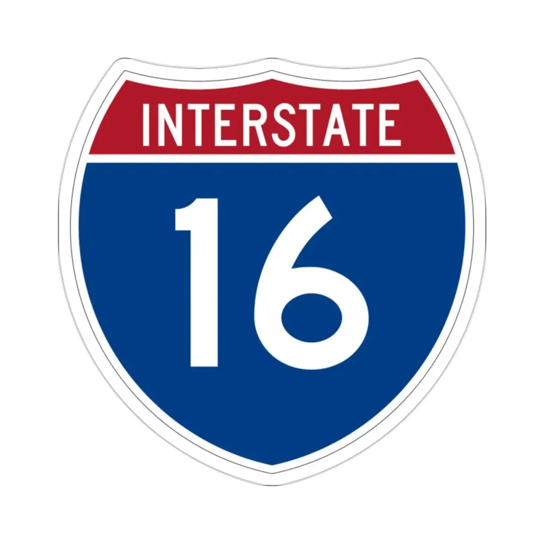 Interstate 16 (U.S. Highways) STICKER Vinyl Die-Cut Decal - The Sticker Space