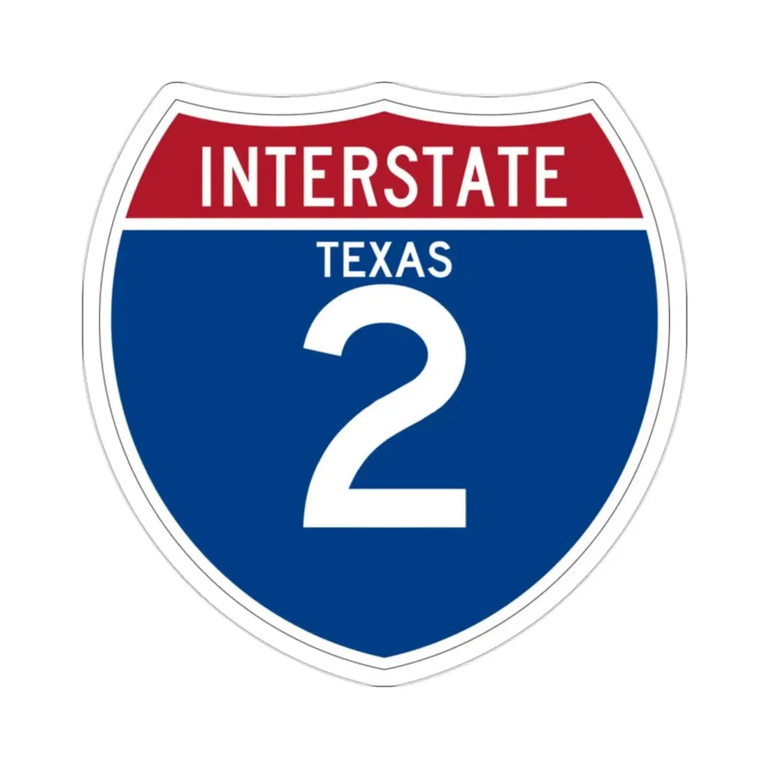 Interstate 2 (U.S. Highways) STICKER Vinyl Die-Cut Decal - The Sticker Space