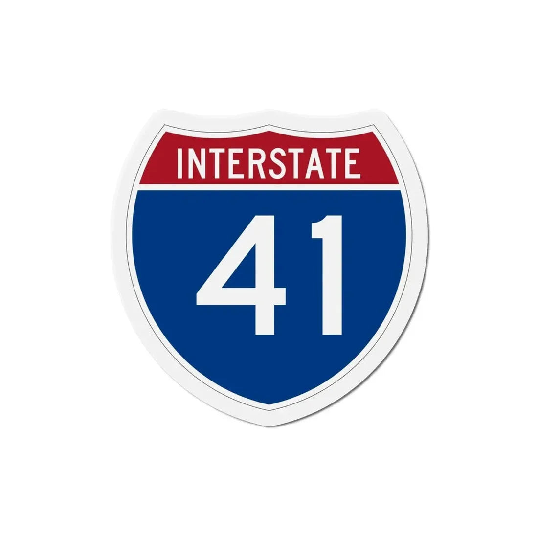 Interstate 41 (U.S. Highways) Refrigerator Magnet - The Sticker Space