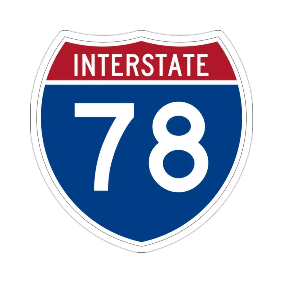 Interstate 78 (U.S. Highways) STICKER Vinyl Die-Cut Decal - The Sticker Space