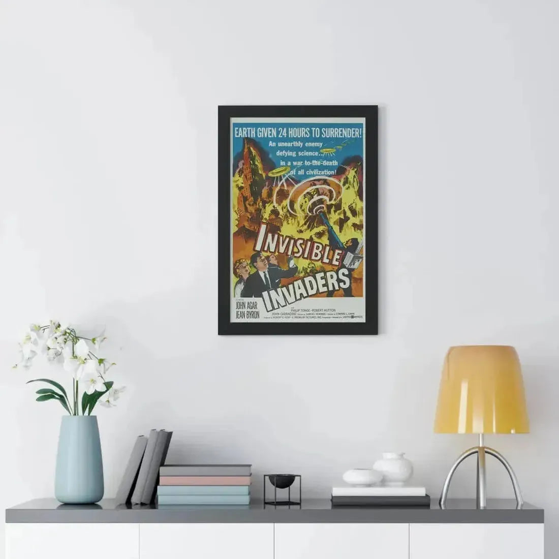 INVISIBLE INVADERS 1959 - Framed Movie Poster - The Sticker Space